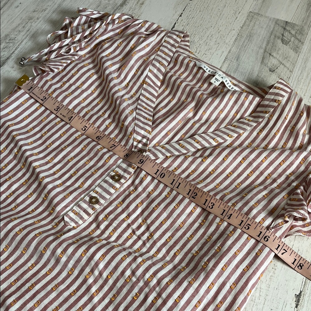 Veronica Beard Blakely Striped Blouse Size 6 - Picture 10 of 11